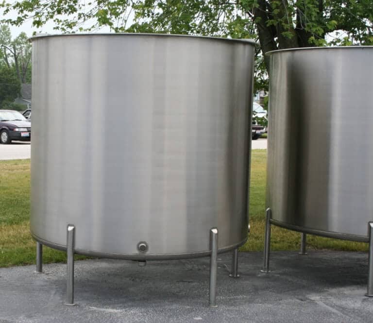 A custom stainless steel tank with a #4 finish.